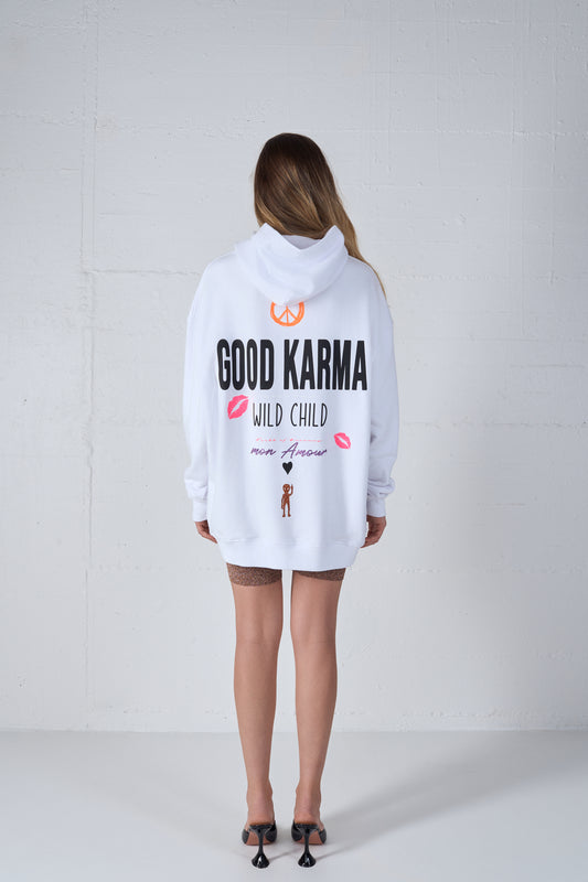 BASIC DRY HOODIE GOOD KARMA WHITE