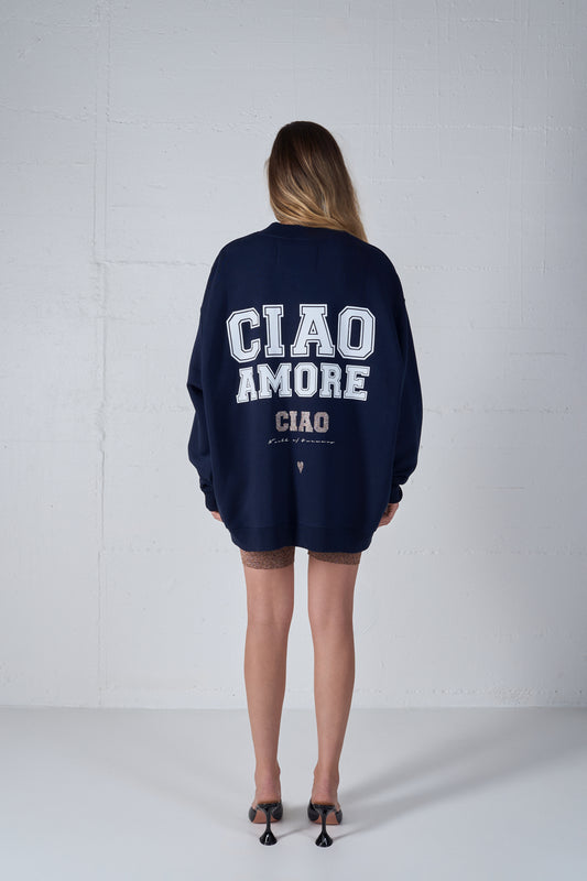 OVERSIZED COLLEGE CARDIGAN CIAO AMORE