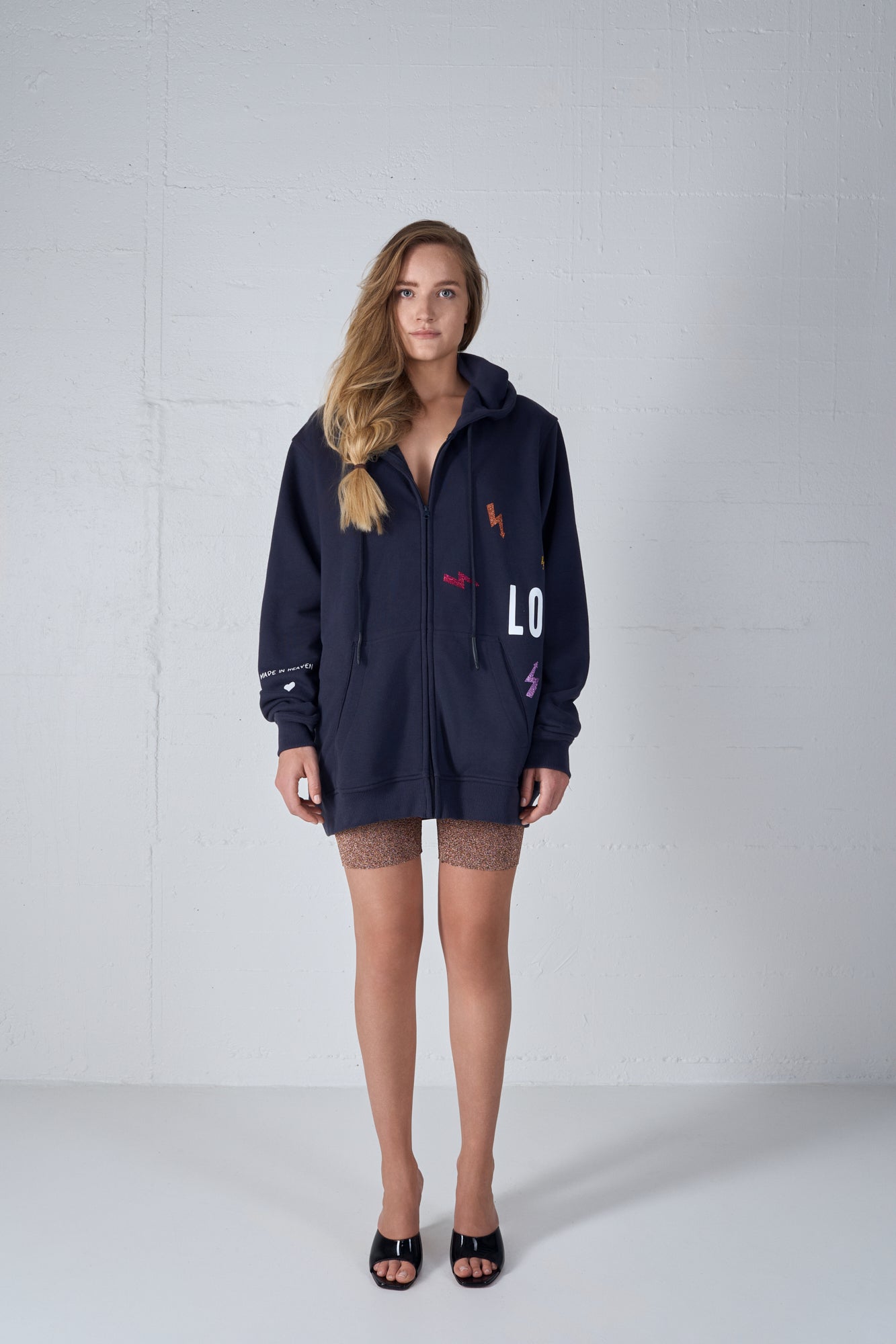 HEAVY WEIGHT ZIPPER CARDIGAN SALTY BLUE
