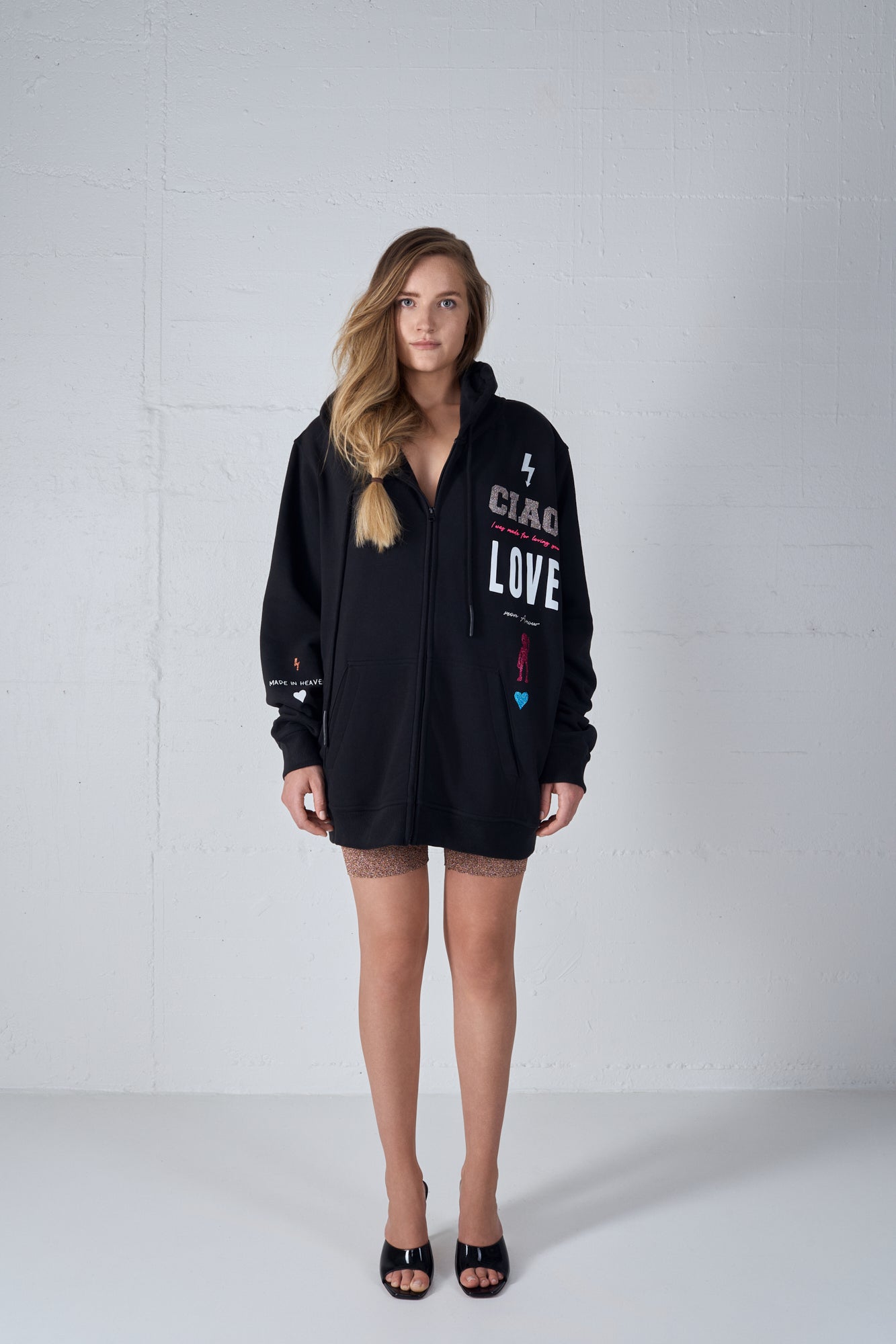 HEAVY WEIGHT ZIPPER CARDIGAN SALTY BLACK