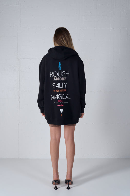 HEAVY WEIGHT ZIPPER CARDIGAN SALTY BLACK