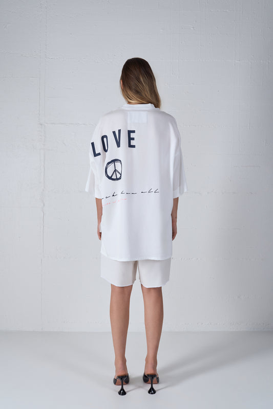 NORDIC SHIRT TENCEL LOVE PEACE