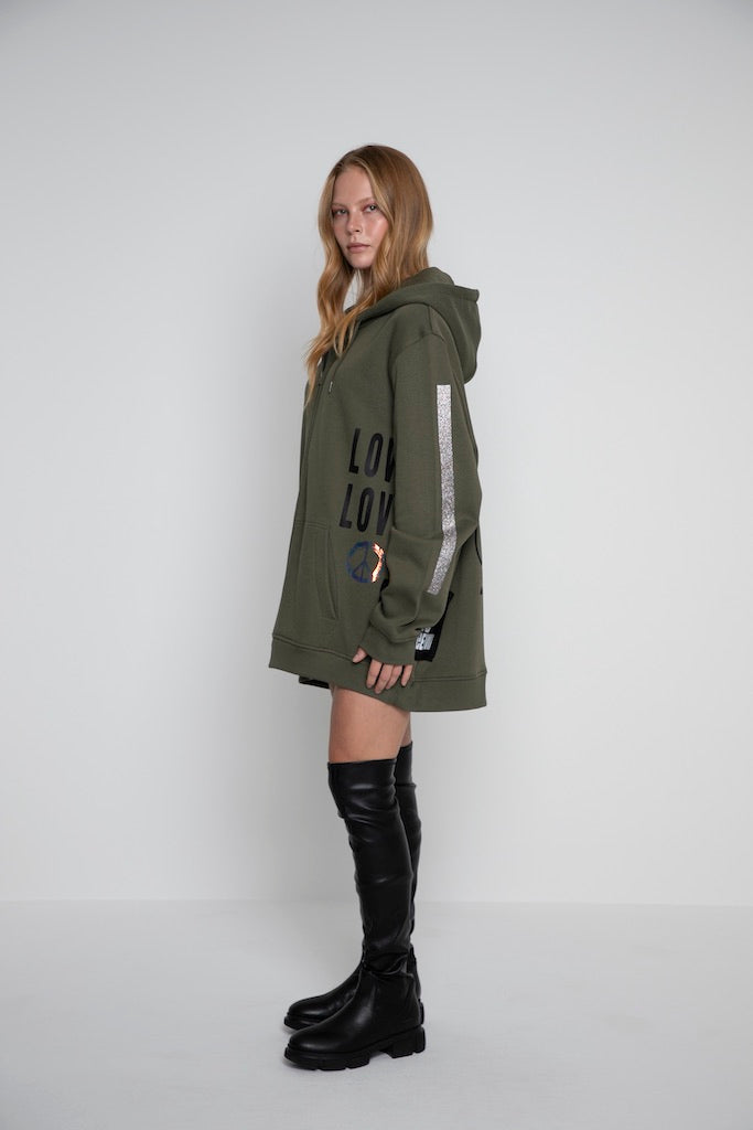 HEAVY WEIGHT ZIPPER CARDIGAN AMOR