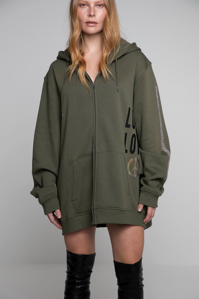 HEAVY WEIGHT ZIPPER CARDIGAN AMOR