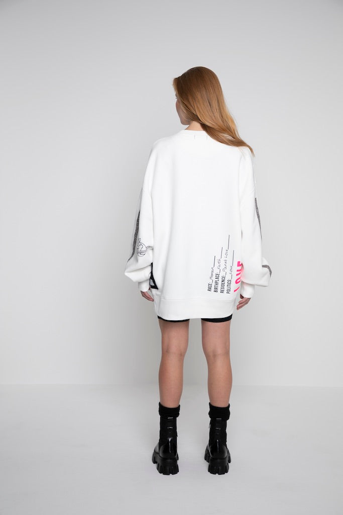 ORGANIC COTTON OVERSIZED SWEATSHIRT PLANET LOVE