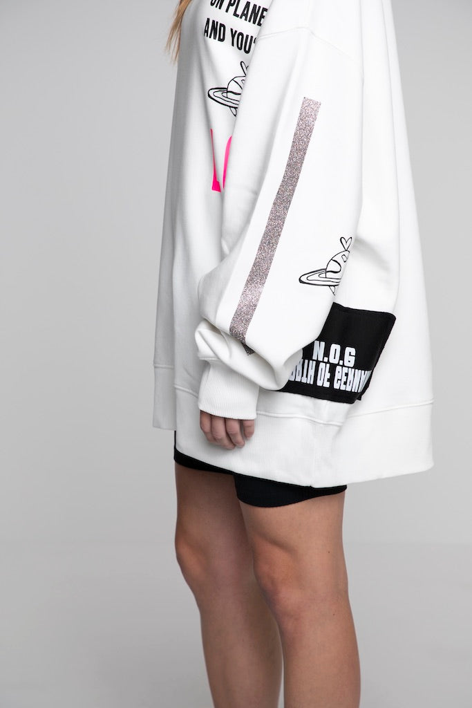 ORGANIC COTTON OVERSIZED SWEATSHIRT PLANET LOVE