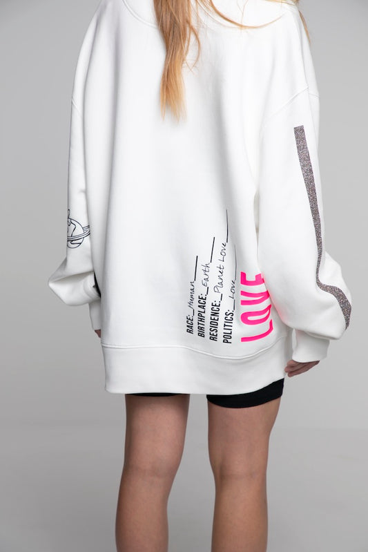 ORGANIC COTTON OVERSIZED SWEATSHIRT PLANET LOVE