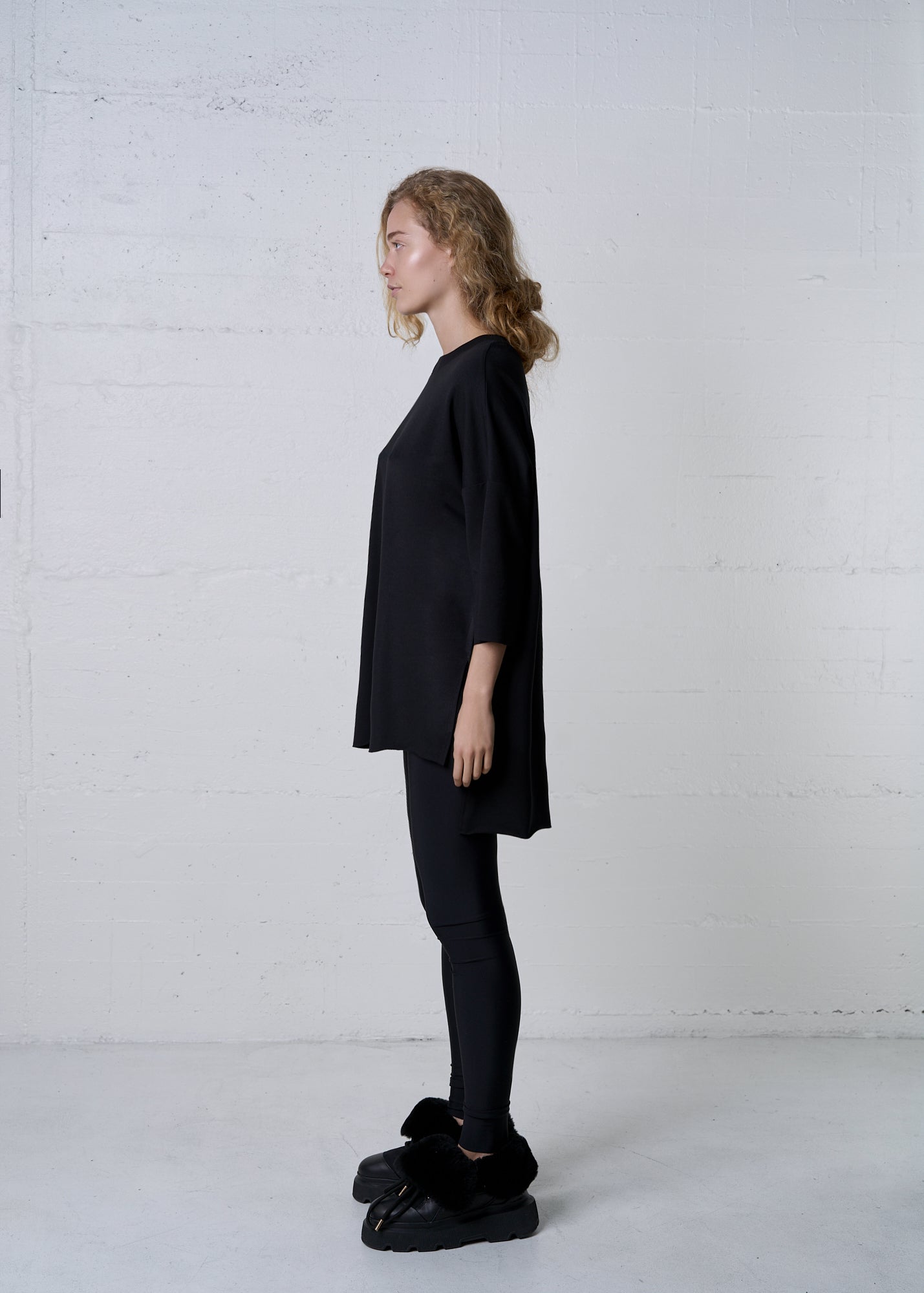 MODAL NORDIC LONG TEE BLACK