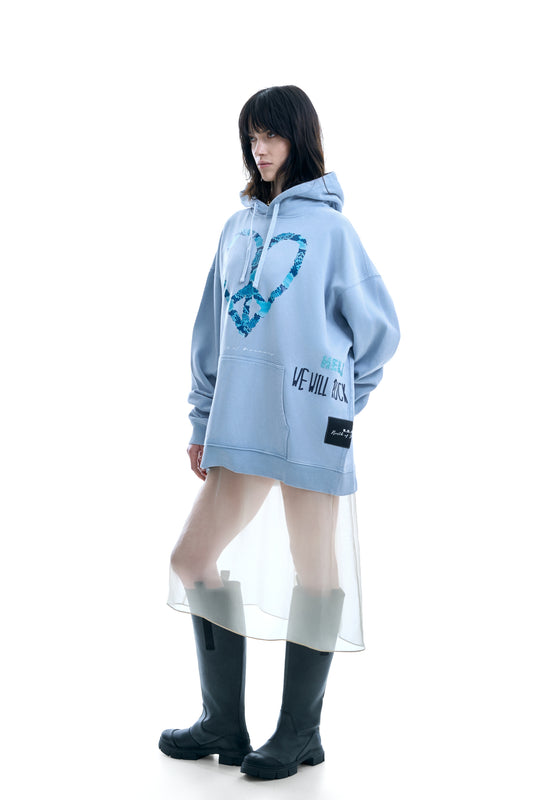 WE WILL ROCK THE UNIVERSE, PEACEHEART, HOODIE