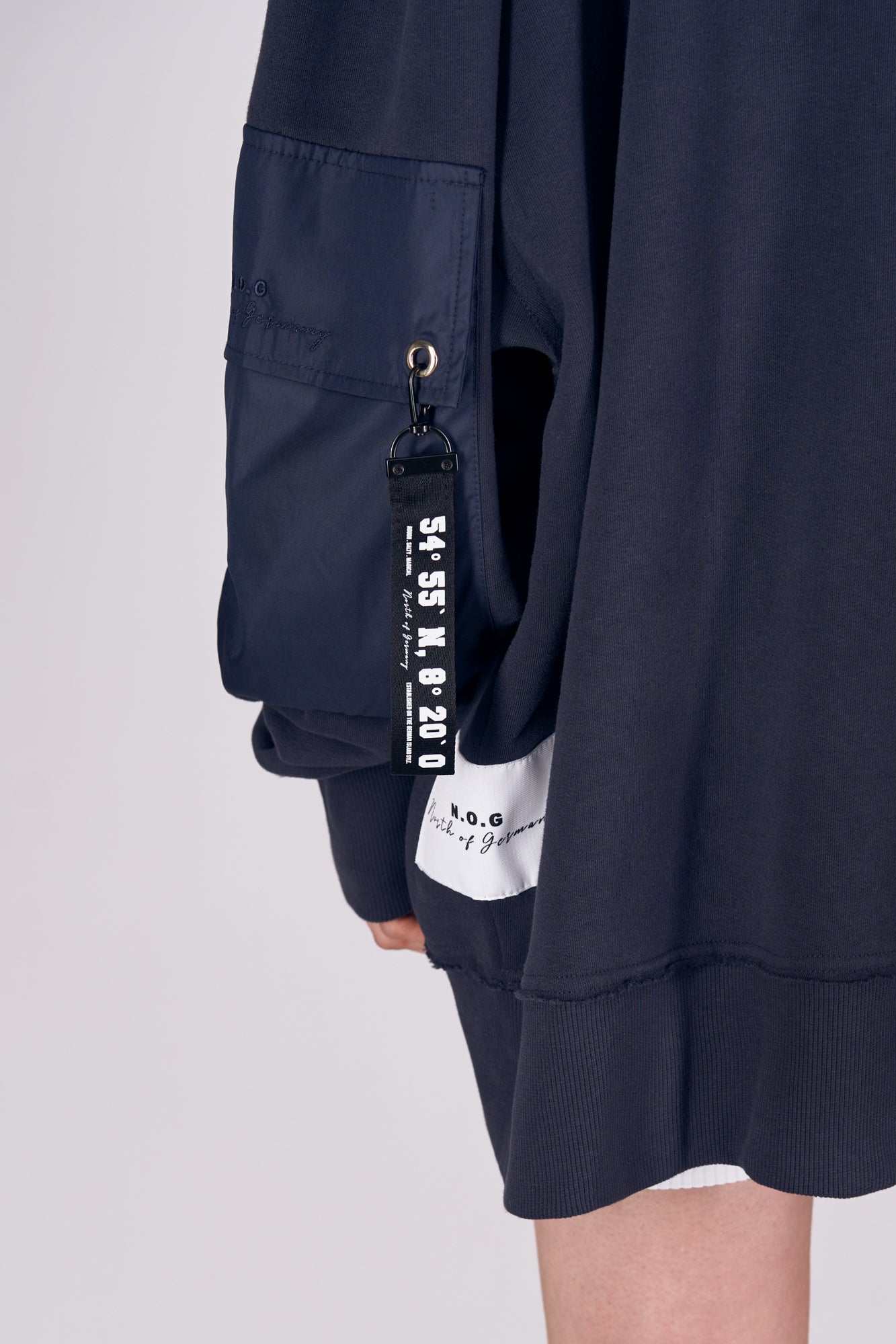 NORDIC COLLEGE HOODED ZIPPER CARDIGAN