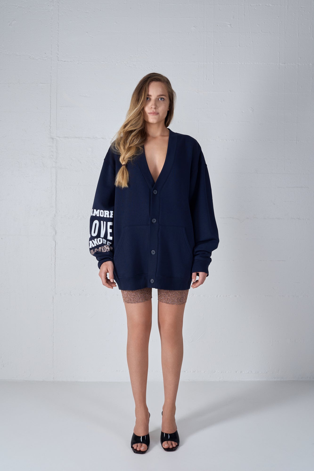 OVERSIZED COLLEGE CARDIGAN CIAO AMORE