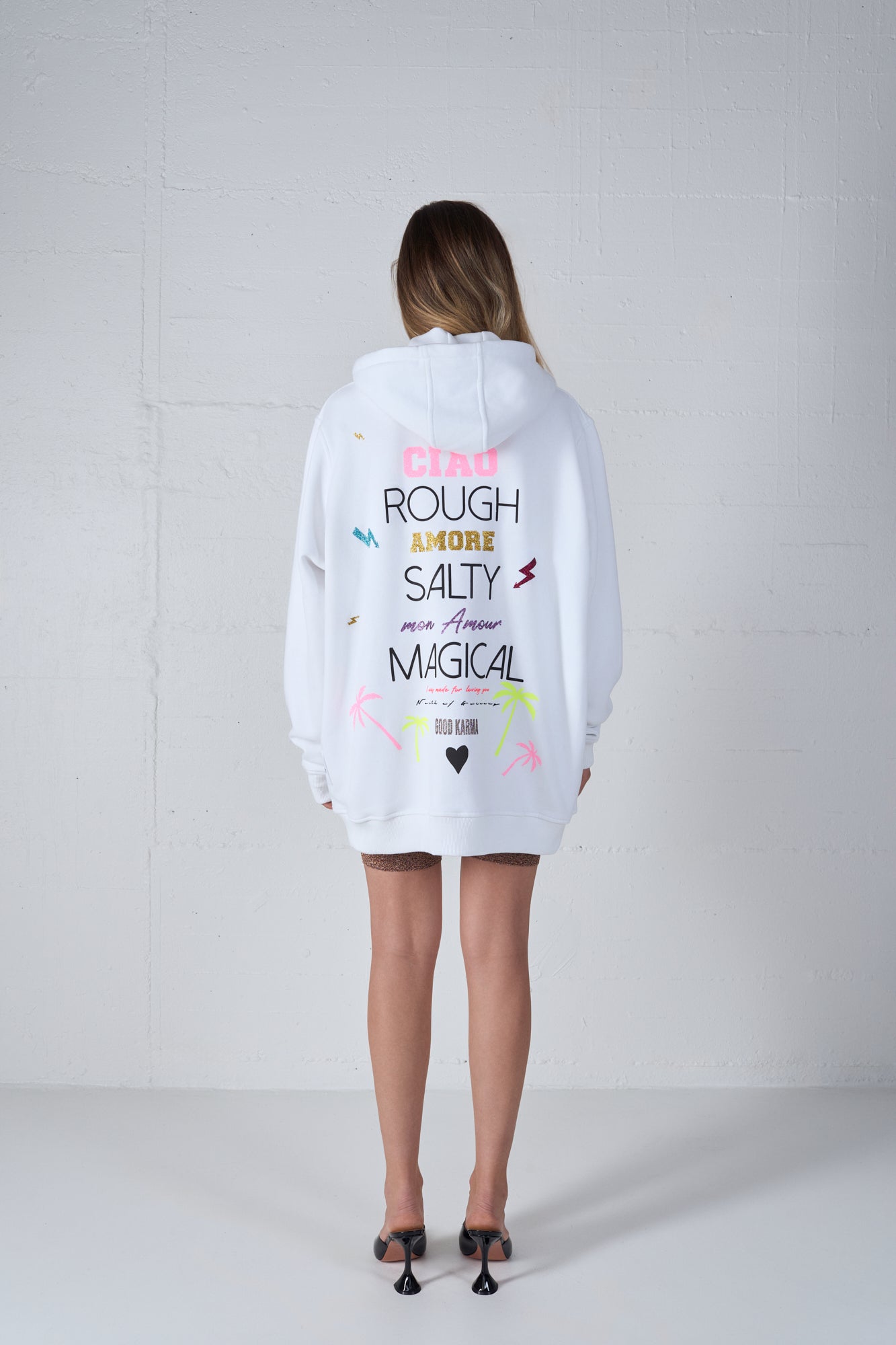 HEAVY WEIGHT ZIPPER CARDIGAN SALTY WHITE