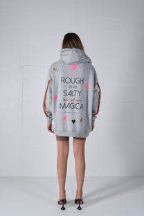 HEAVY WEIGHT ZIPPER CARDIGAN SALTY GREY