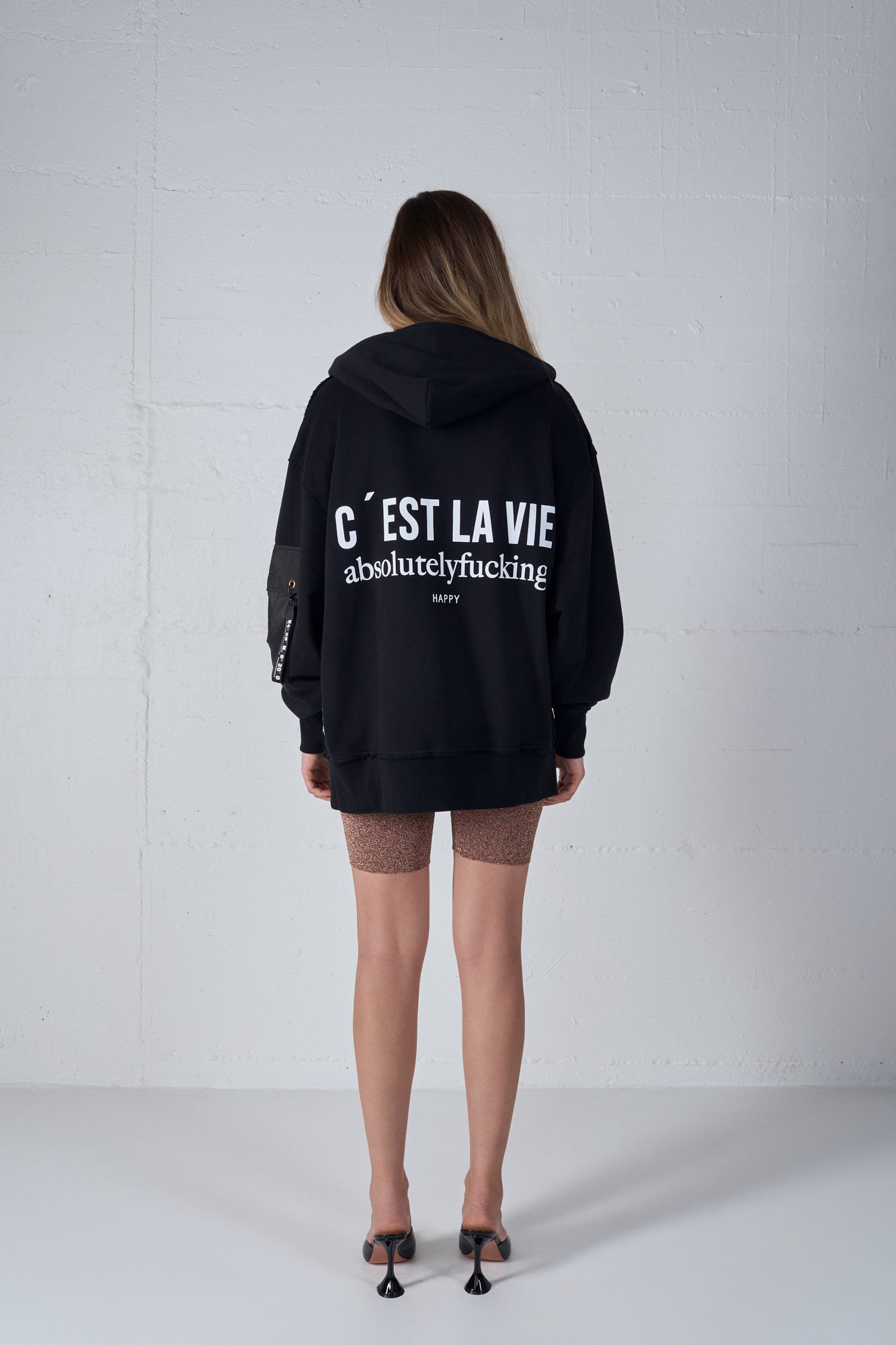 NORDIC COLLEGE HOODED ZIPPER CARDIGAN