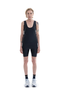 SOFT FITTED JERSEY TANK BLACK