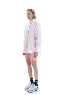 OVERSIZED STRIPE BLOUSE ROSÈ/WHITE