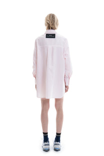 OVERSIZED STRIPE BLOUSE ROSÈ/WHITE