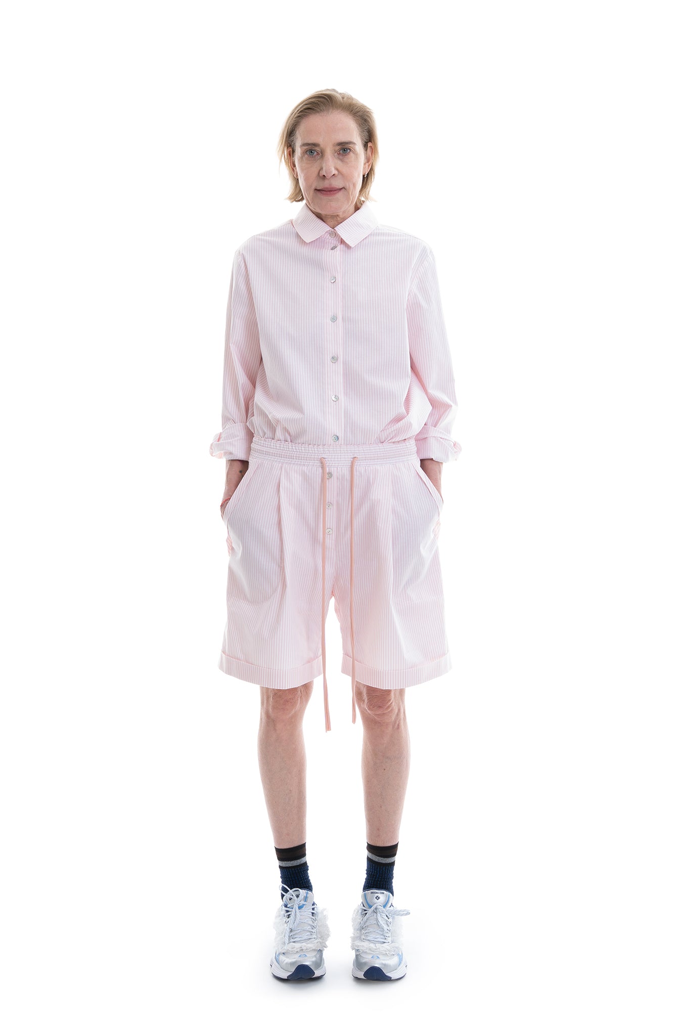 BOXER SHORT LIGHT ROSÈ/WHITE STRIPES