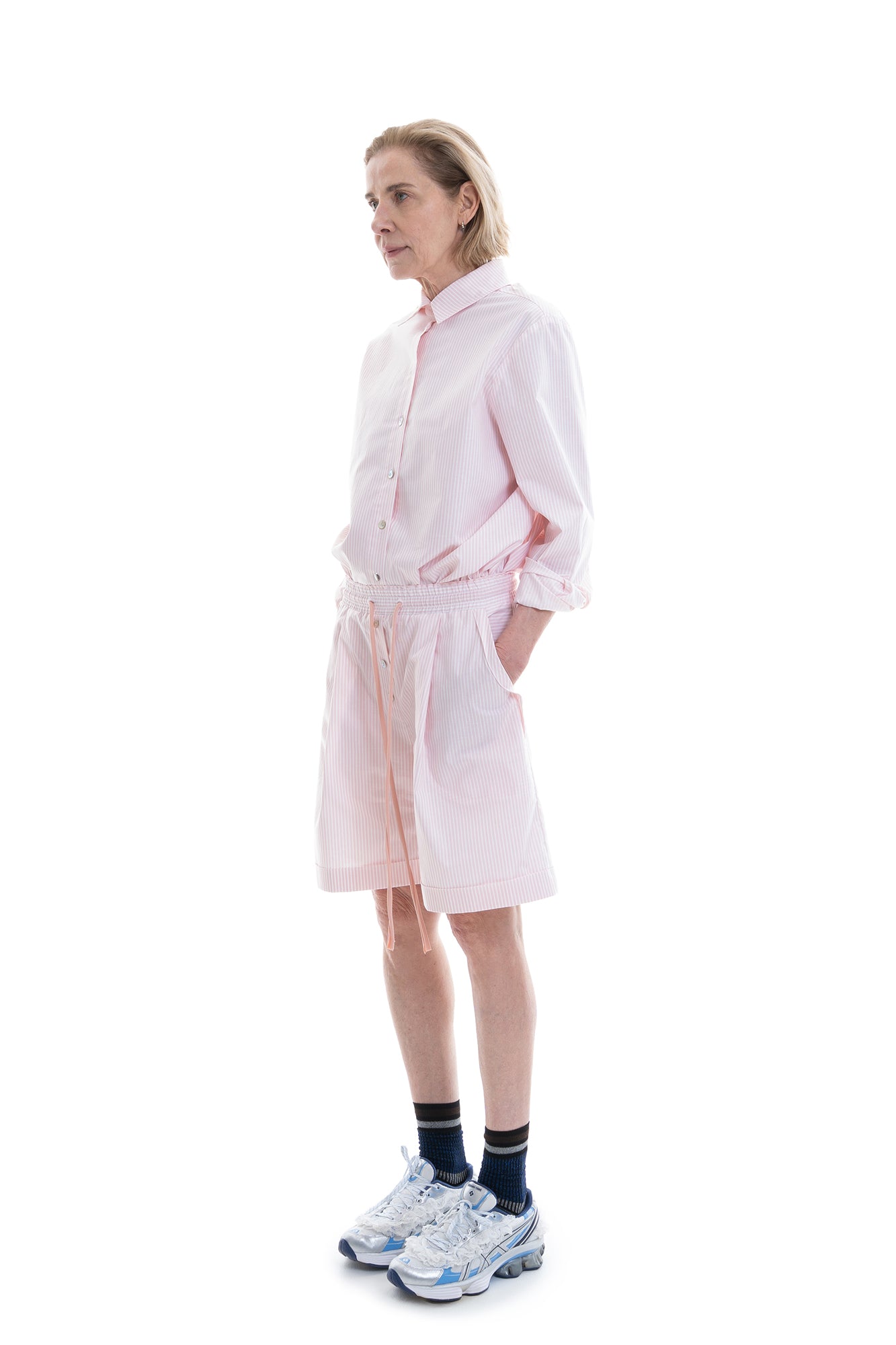 BOXER SHORT LIGHT ROSÈ/WHITE STRIPES