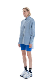 OVERSIZED STRIPE BLOUSE BLUE/WHITE