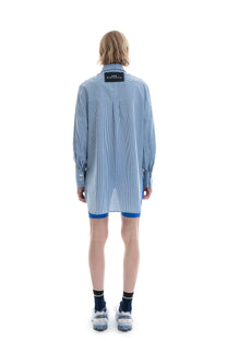OVERSIZED STRIPE BLOUSE BLUE/WHITE