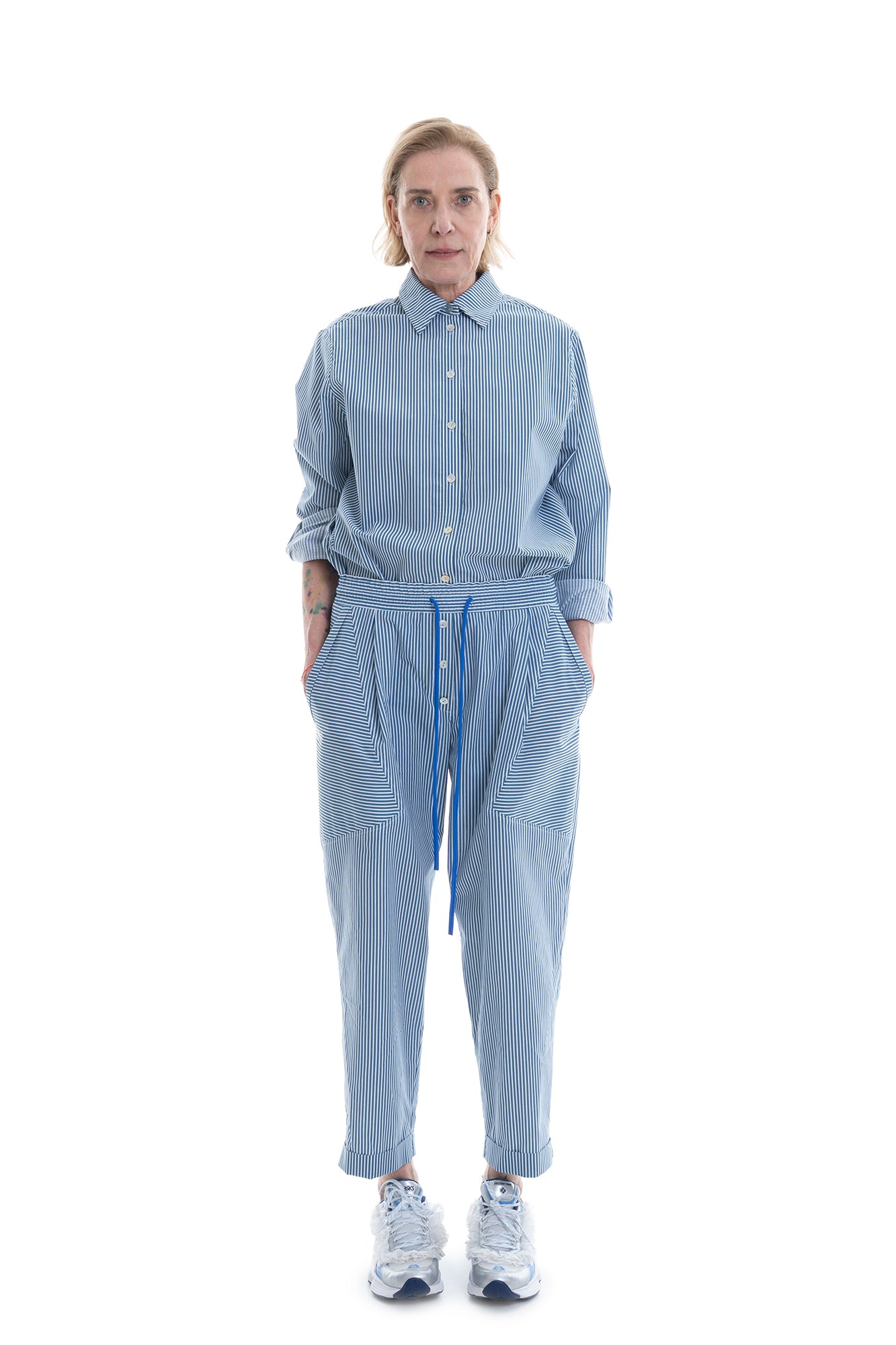 BOXER TROUSER BLUE/WHITE STRIPES