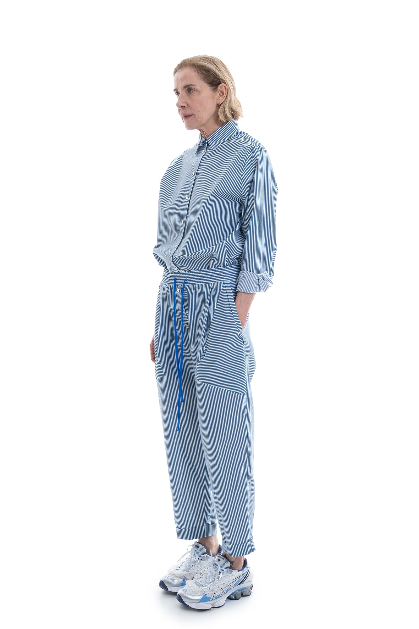 BOXER TROUSER BLUE/WHITE STRIPES