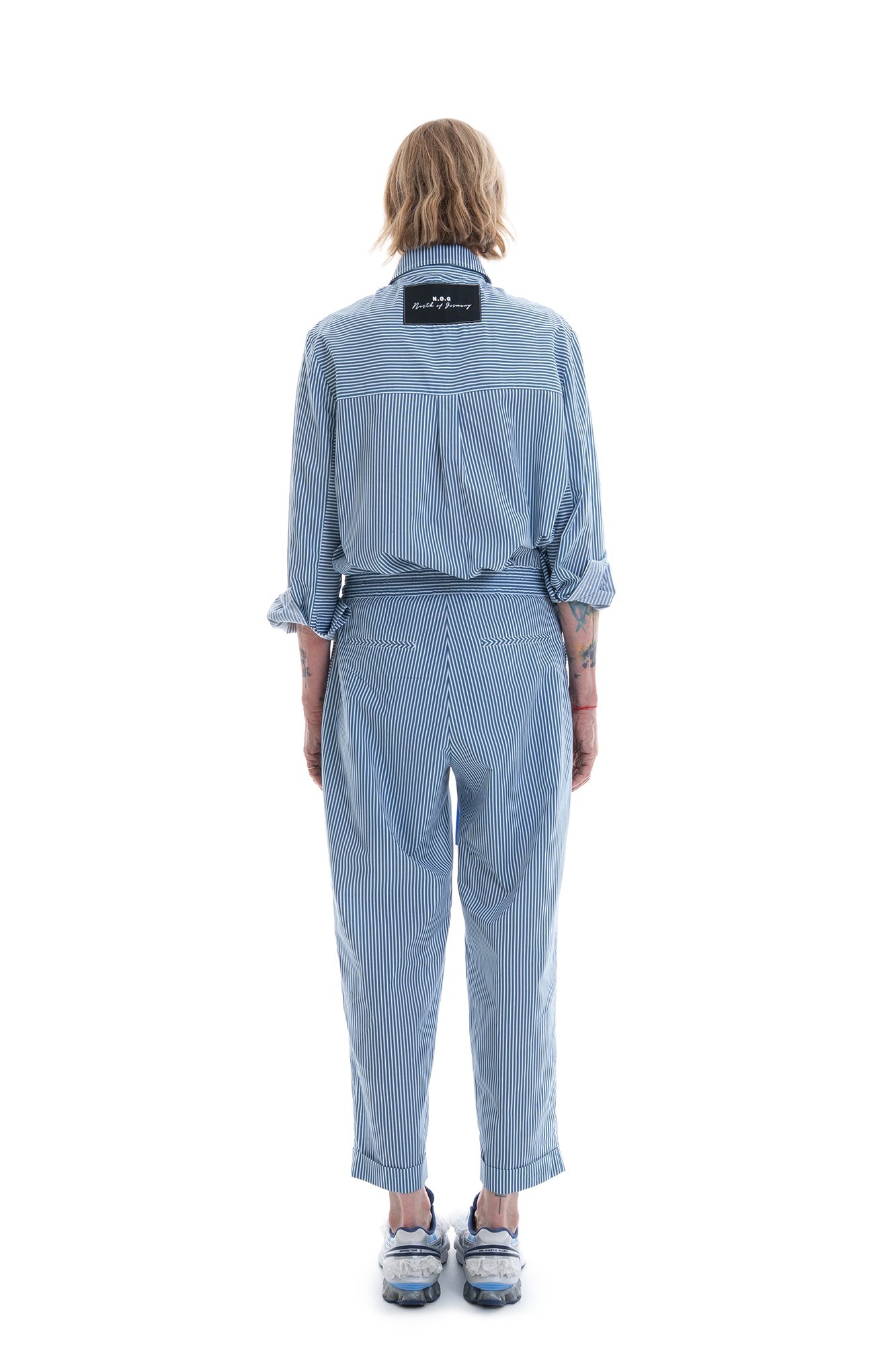 BOXER TROUSER BLUE/WHITE STRIPES