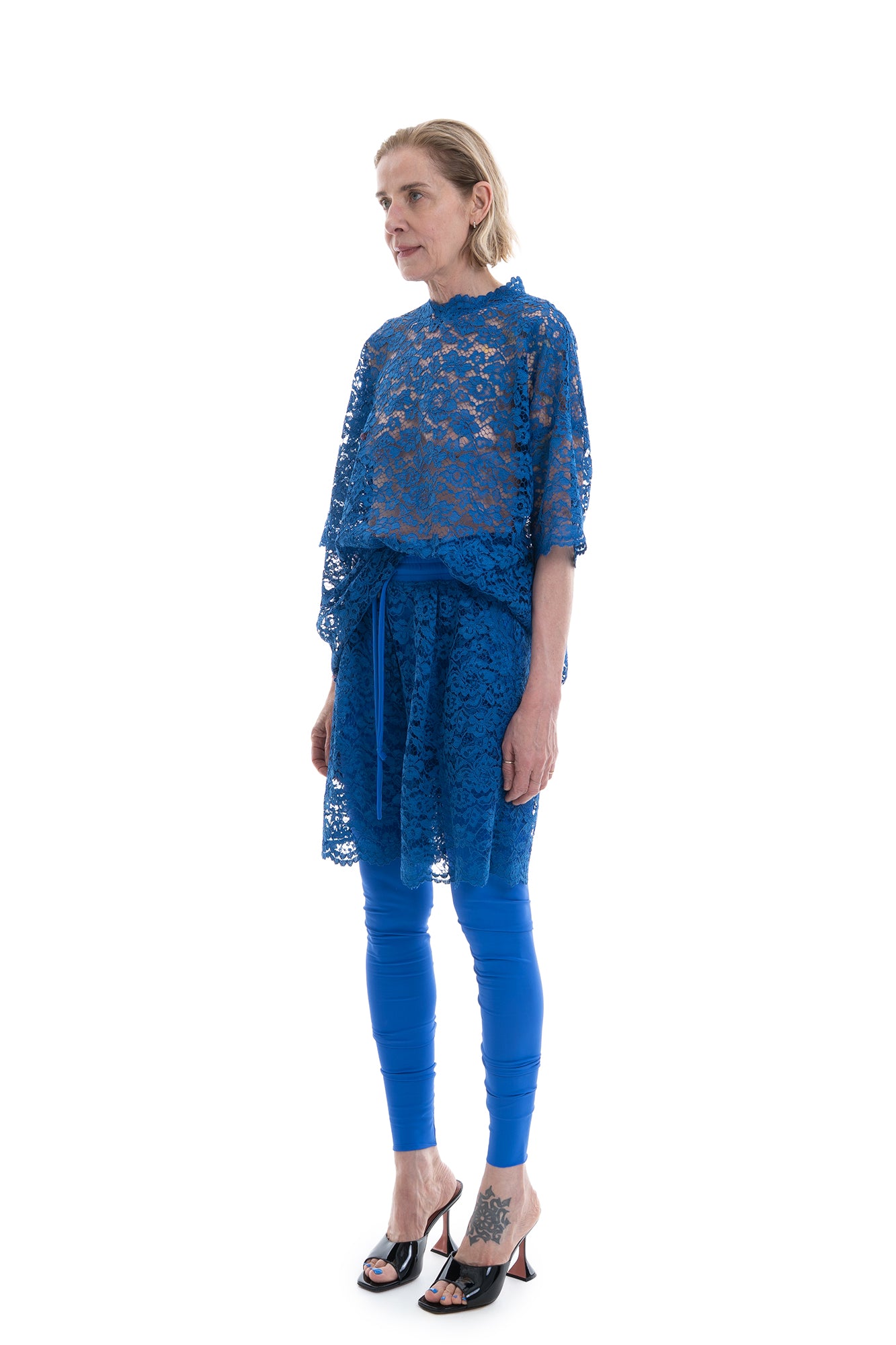 LACE BOXER SHORT ROYAL BLUE