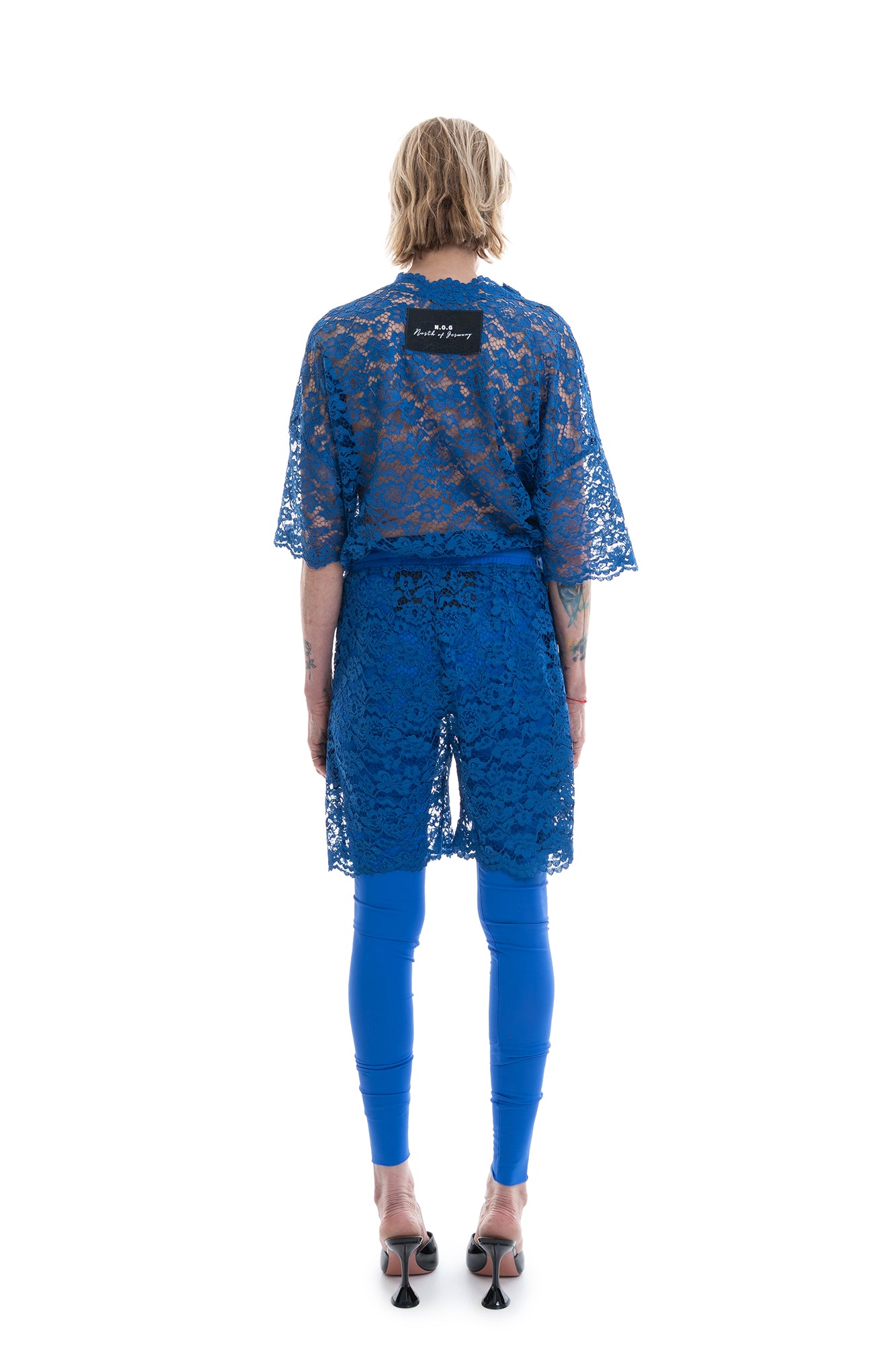 LACE BOXER SHORT ROYAL BLUE