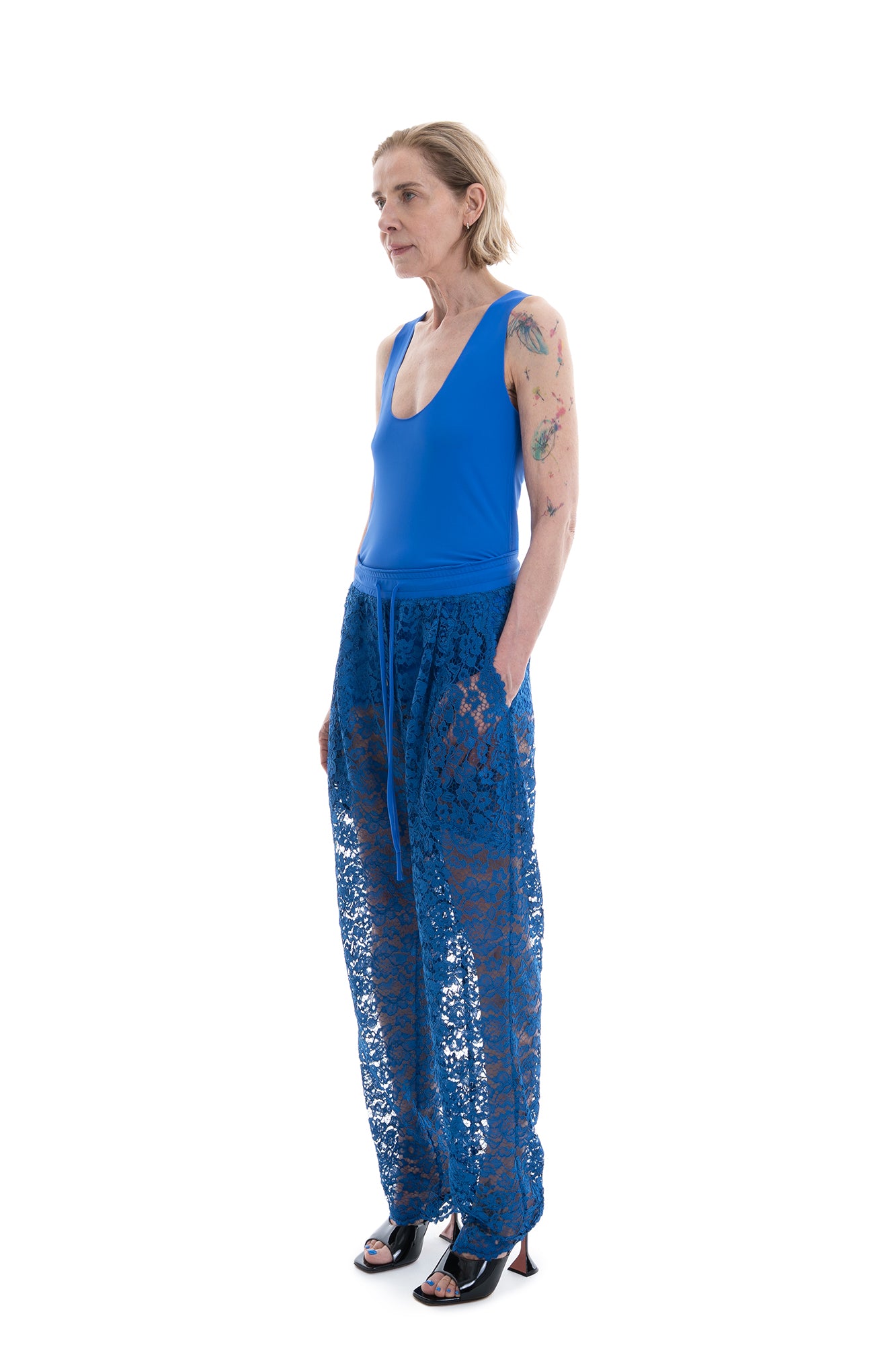 LACE BOXER TROUSER ROYAL BLUE