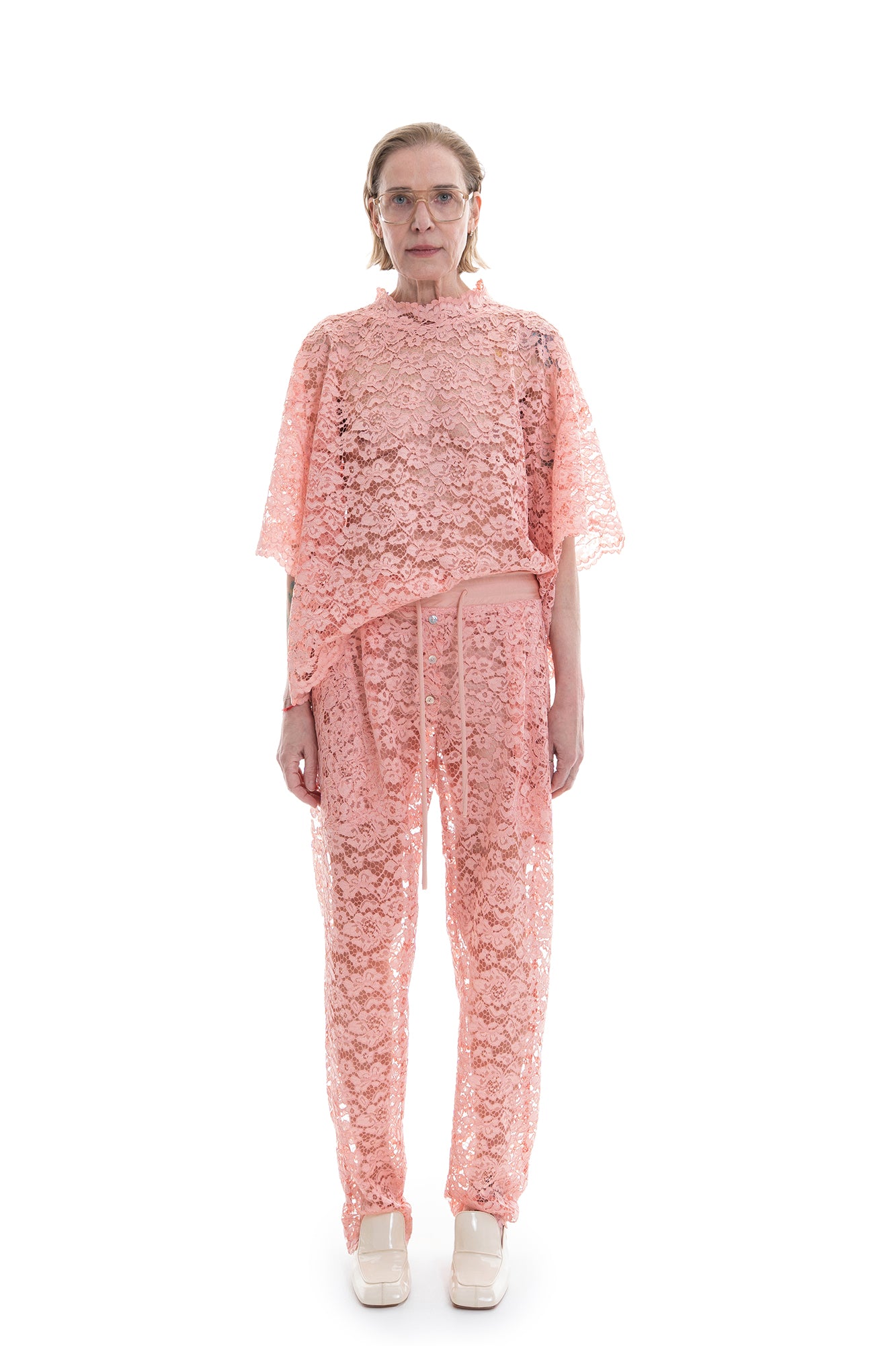 LACE BOXER TROUSER ROSÈ