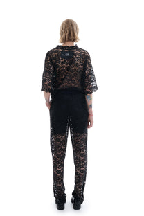 LACE BOXER TROUSER BLACK