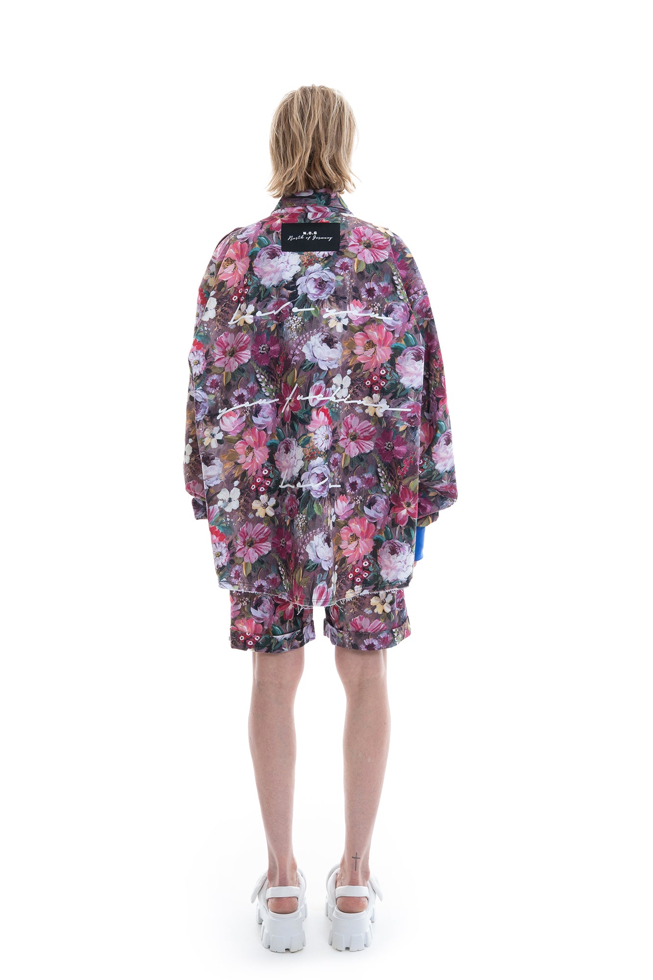 DARK FLOWERS BLOUSE JACKET LOVE YOU FUCKING LOVE