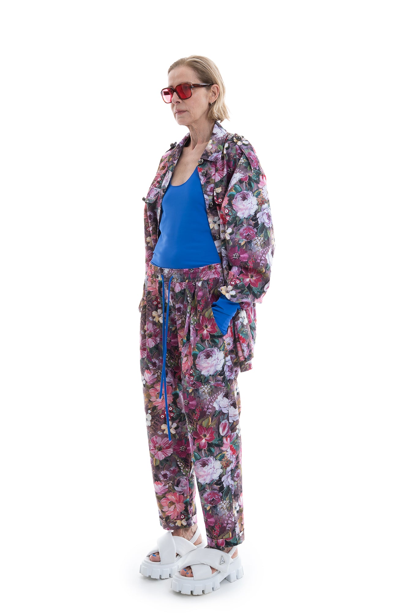 BOXER TROUSER DARK FLOWERS