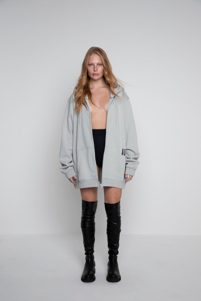 HEAVY WEIGHT ZIPPER CARDIGAN  AU REVOIR
