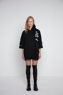 OVERSIZED DRY HALF SLEEVE HOODIE PLANET LOVE