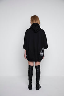 OVERSIZED DRY HALF SLEEVE HOODIE PLANET LOVE