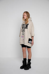 OVERSIZED DRY HALF SLEEVE HOODIE MOIN