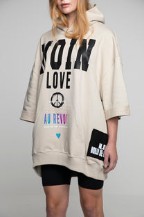 OVERSIZED DRY HALF SLEEVE HOODIE MOIN