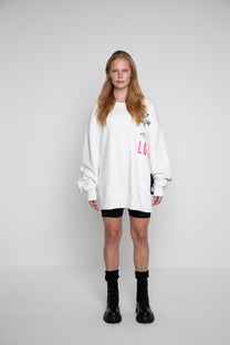 ORGANIC COTTON OVERSIZED SWEATSHIRT PLANET LOVE