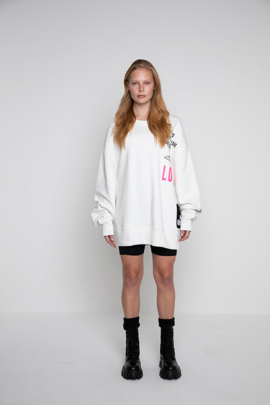 ORGANIC COTTON OVERSIZED SWEATSHIRT PLANET LOVE