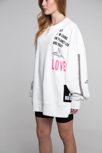 ORGANIC COTTON OVERSIZED SWEATSHIRT PLANET LOVE