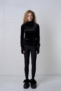 VELVET TURTLENECK SHIRT