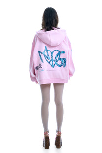 BOXY PEACEHEART SNAKE CARDIGAN