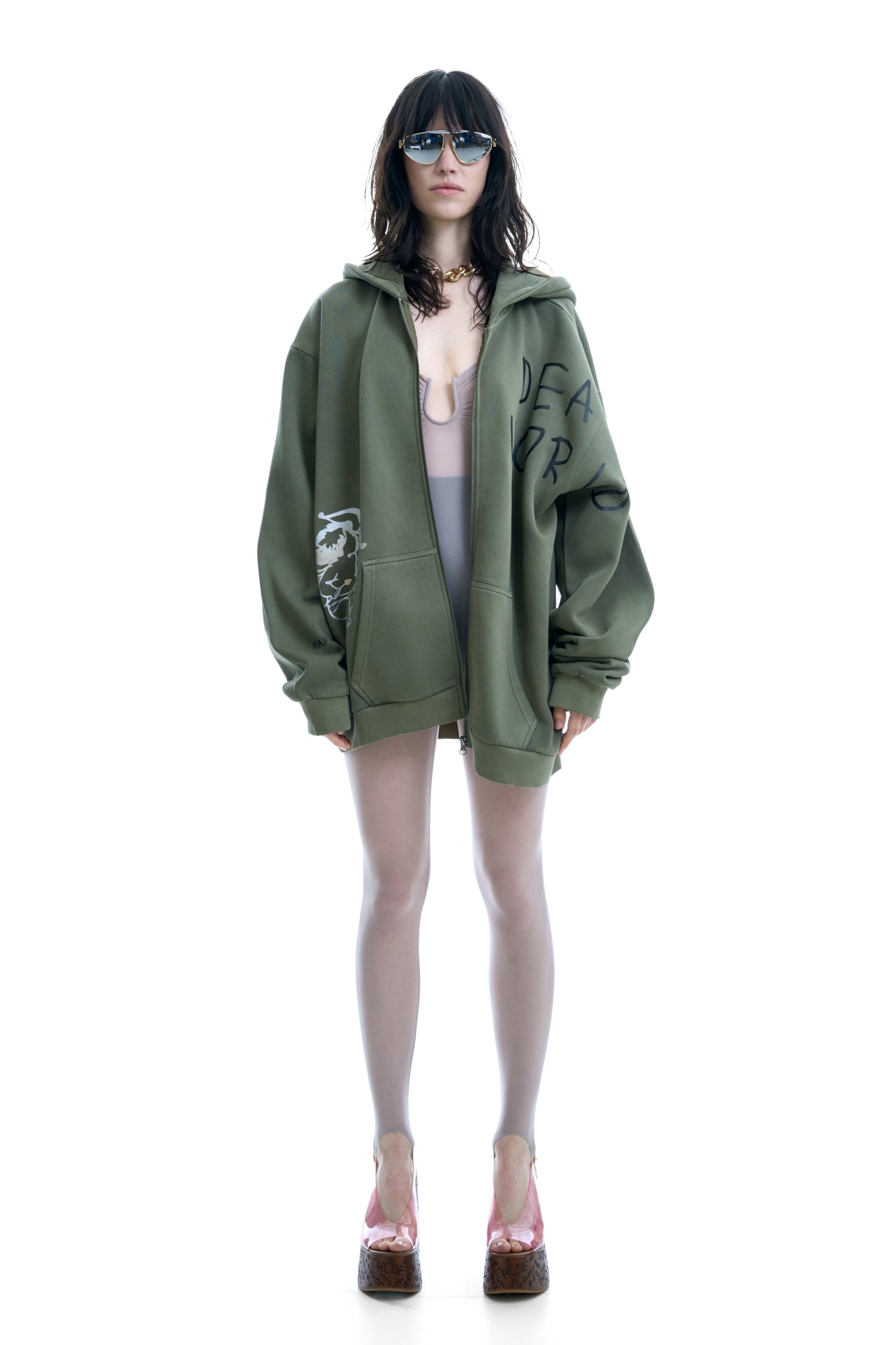 PEACE BLEASE BOXY CARDIGAN AMOR