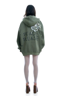 PEACE BLEASE BOXY CARDIGAN AMOR