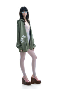 PEACE BLEASE BOXY CARDIGAN AMOR