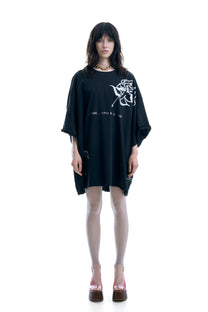 LOVE PEACE TUTTO BENE AMOR SHIRTDRESS