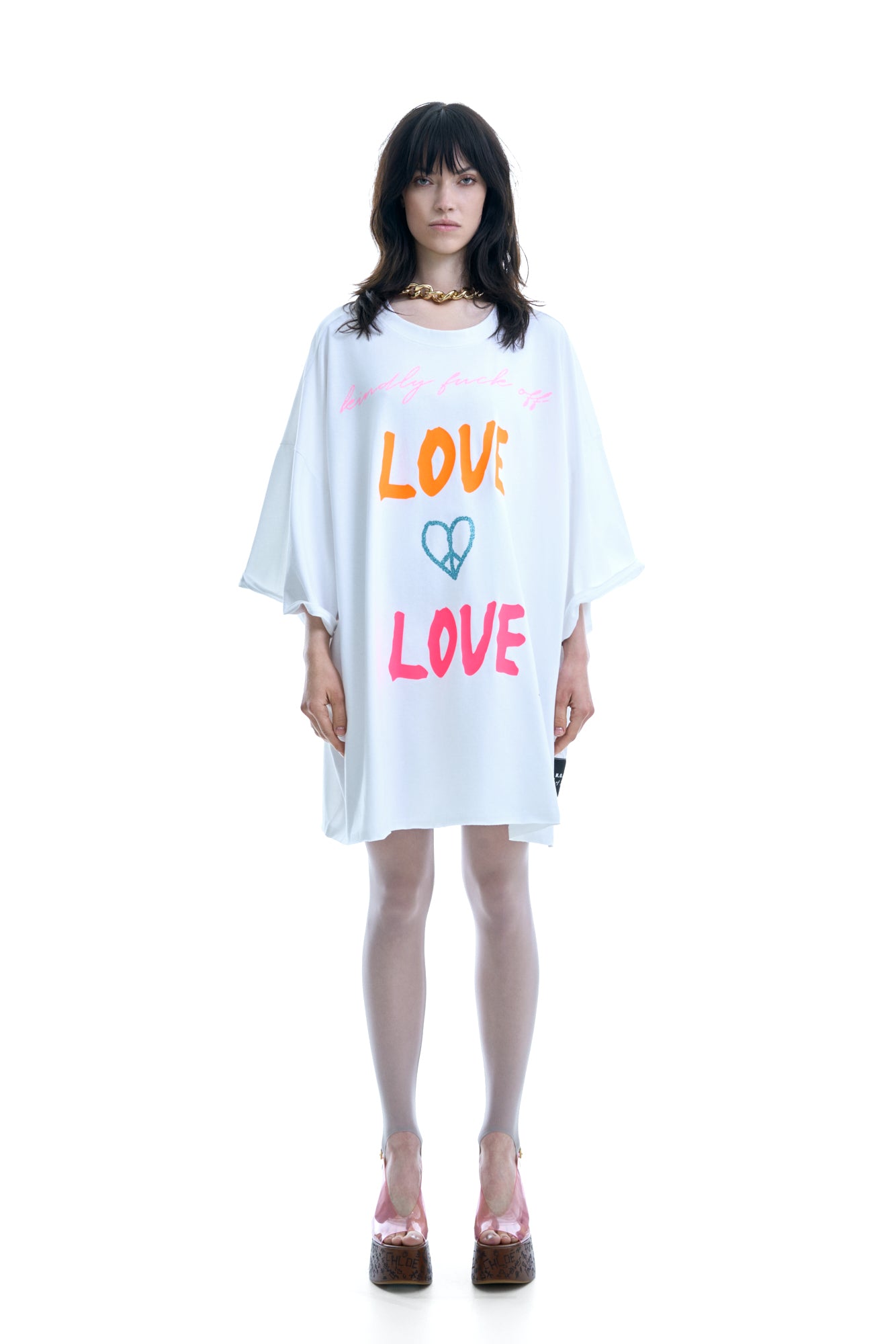 KINDLY FUCK OFF LOVE SHIRTDRESS
